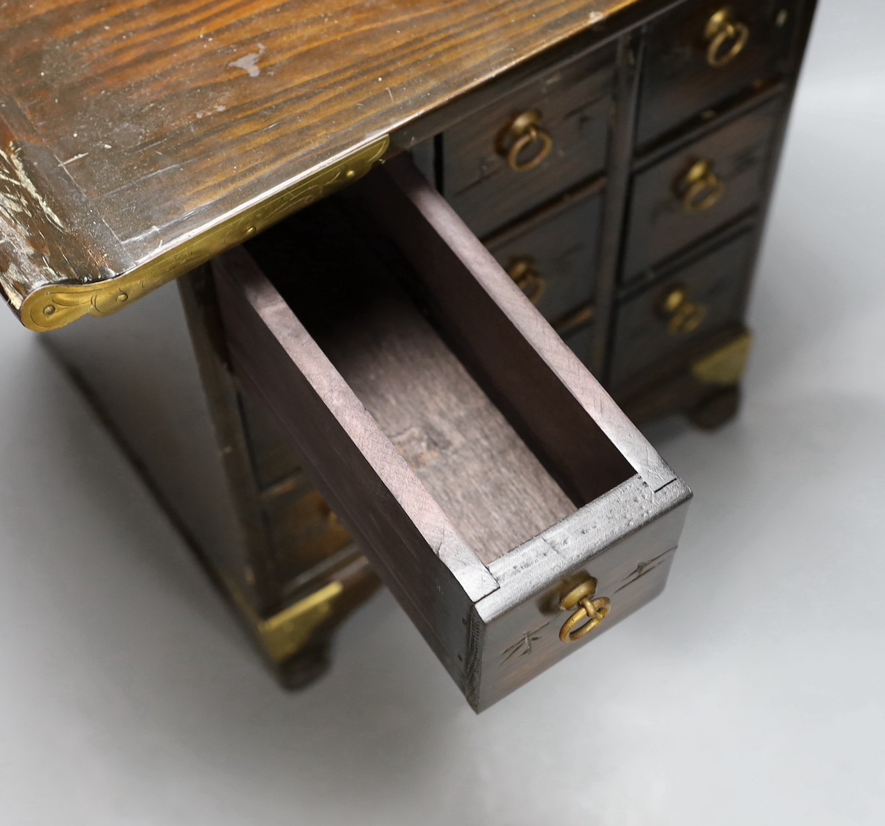 A Korean medicine chest, 38x39x27cm